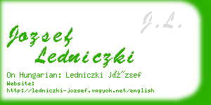 jozsef ledniczki business card